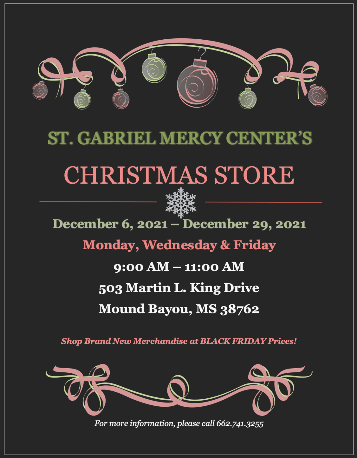 Bolivar County Emergency Assistance St. Gabriel Mercy Center Mound